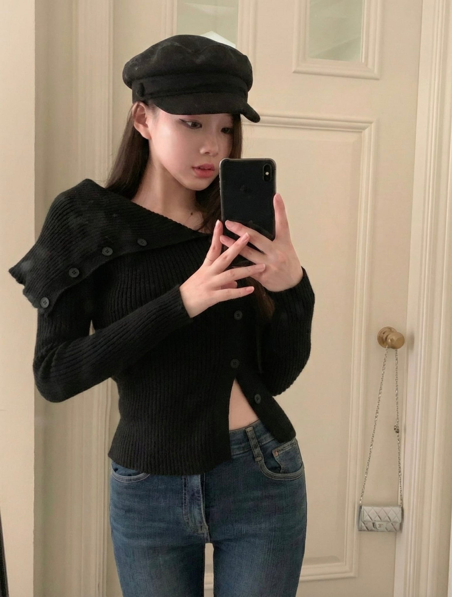 Off Shoulder Ribbed Knit