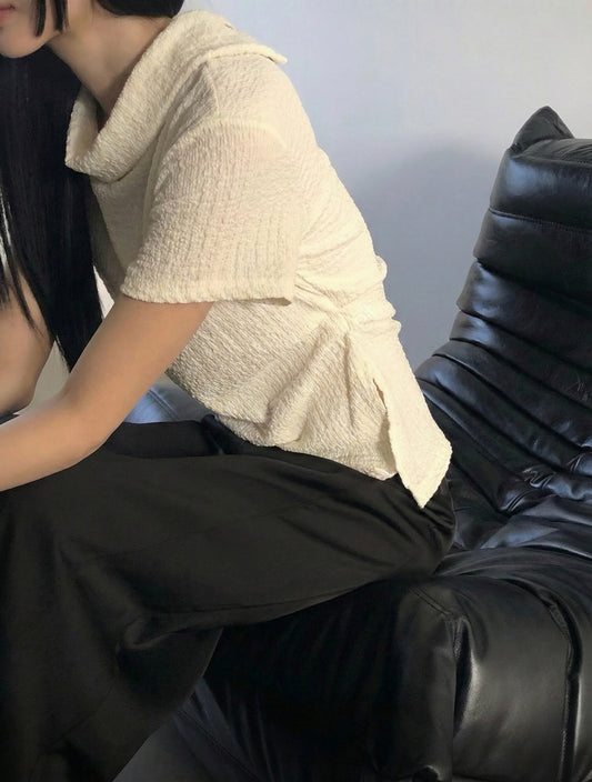 Crinkle Side Split top