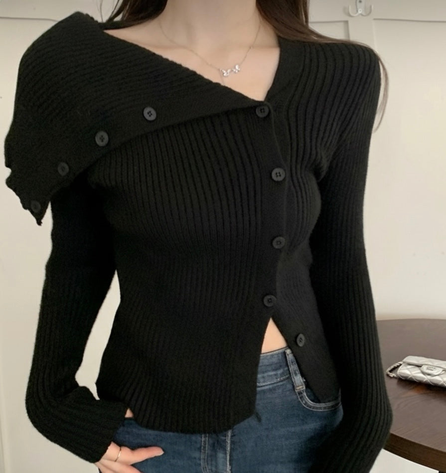 Off Shoulder Ribbed Knit