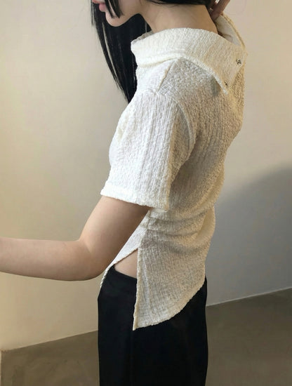 Crinkle Side Split top