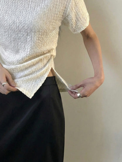 Crinkle Side Split top